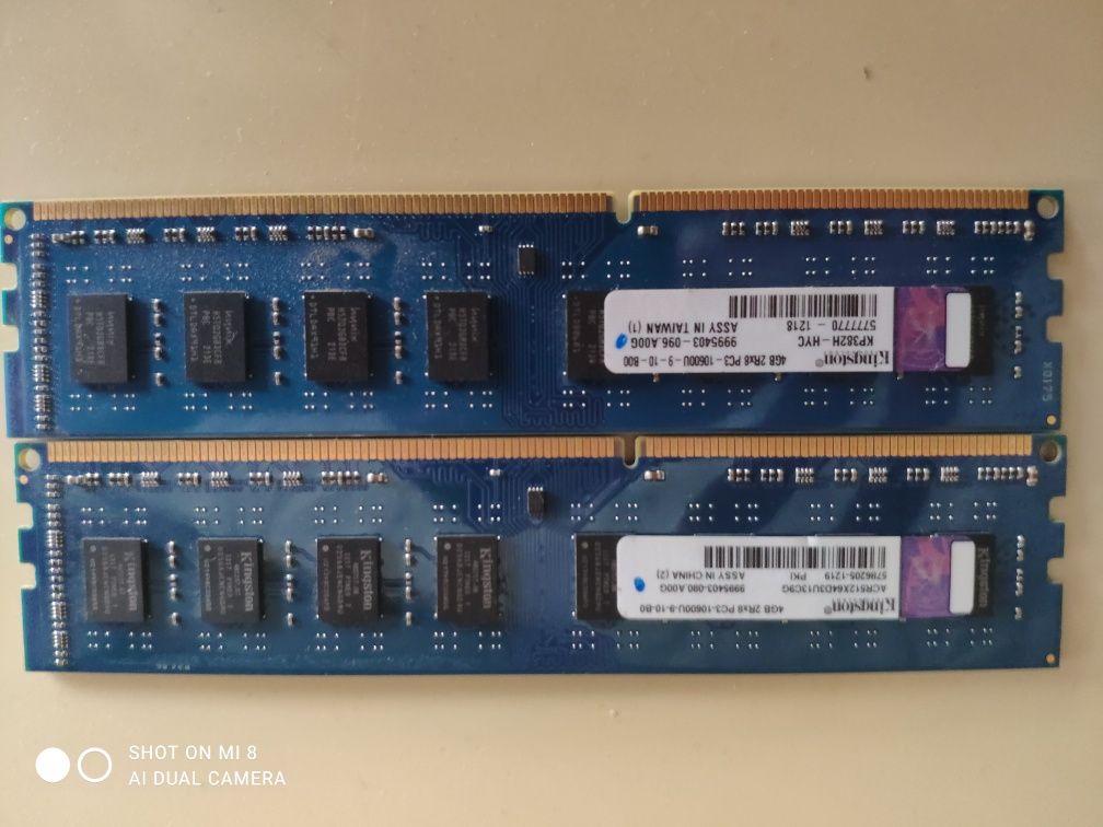 Оперативная память (2×4Gb) DDR3 4Gb Kingston 1333 MHz