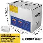 Wanna, myjka Ultradzwiękowa 3L. VEVOR