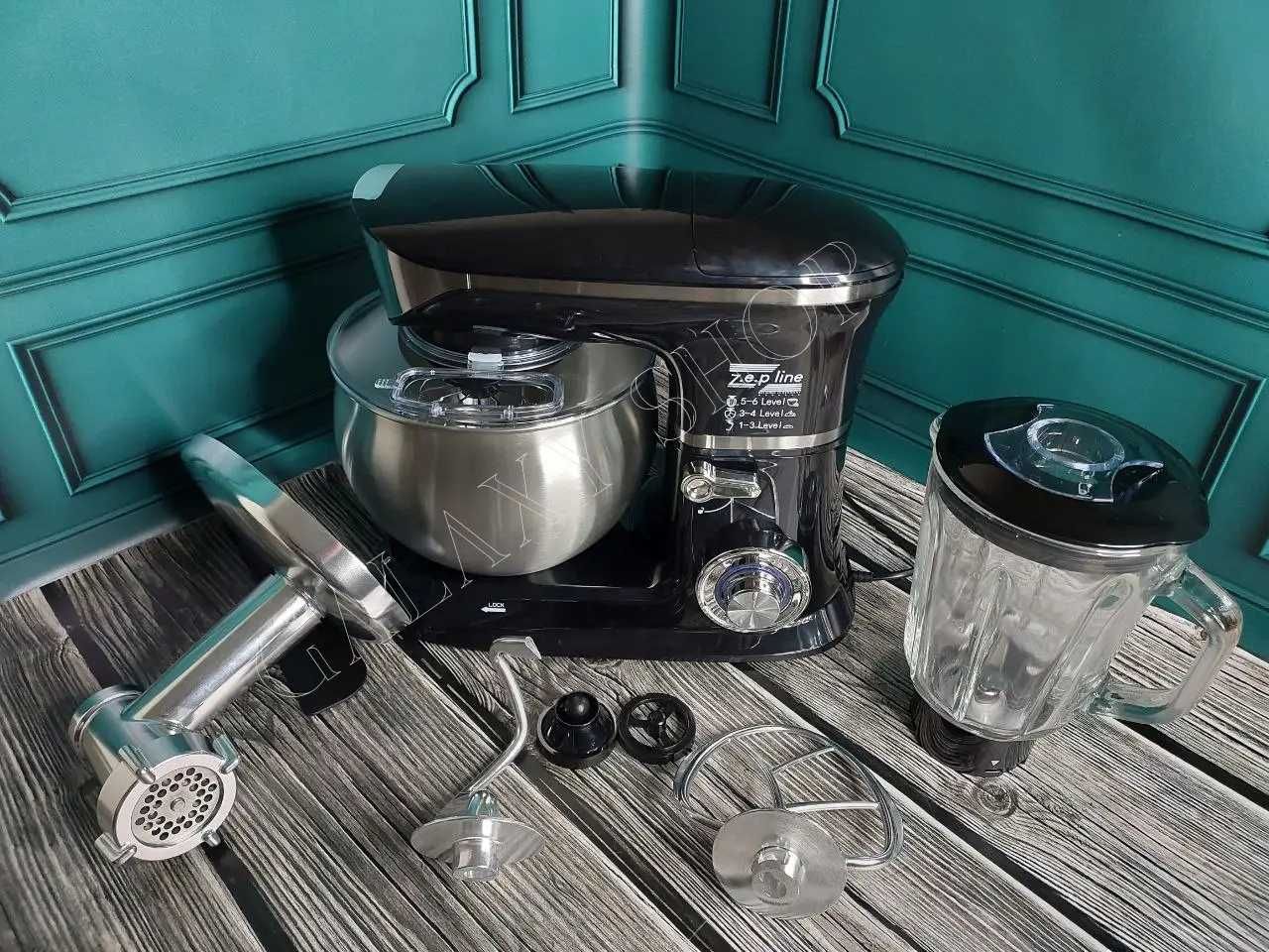 Кухонный комбайн Zepline ZP-072, 3200W,мясорубка,тестомес,блендер 3в1
