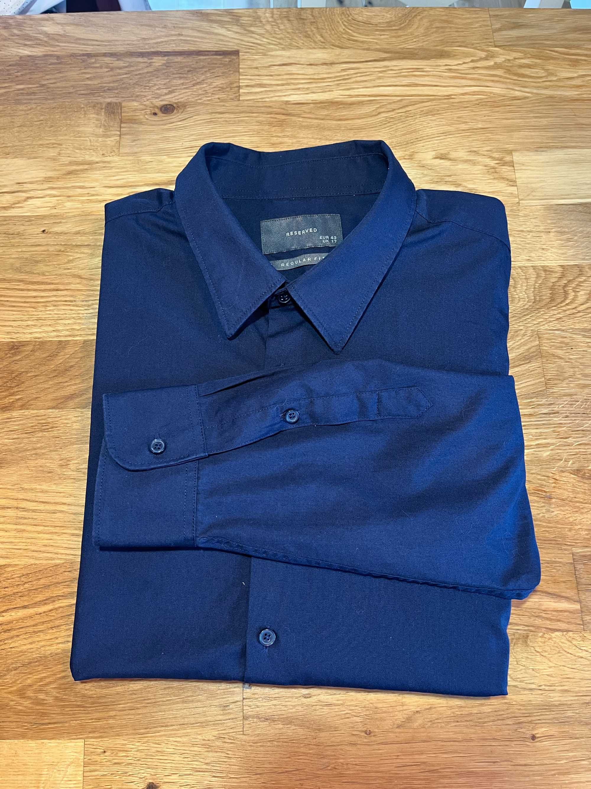 granatowa koszula reserved 43 regular fit