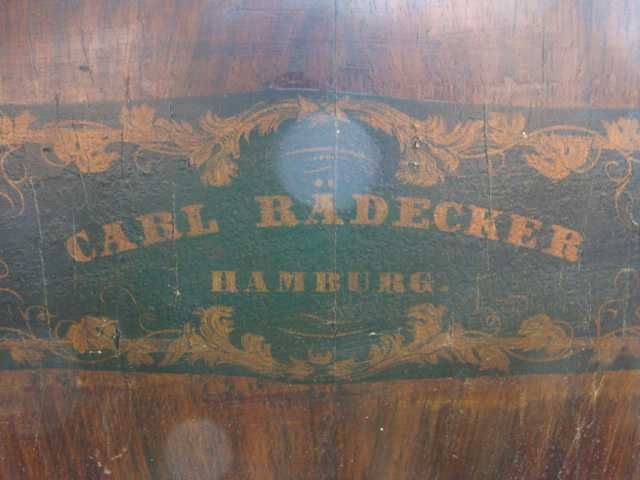 Stary Fortepian z XIX wieku CARL RADECKER Hamburg