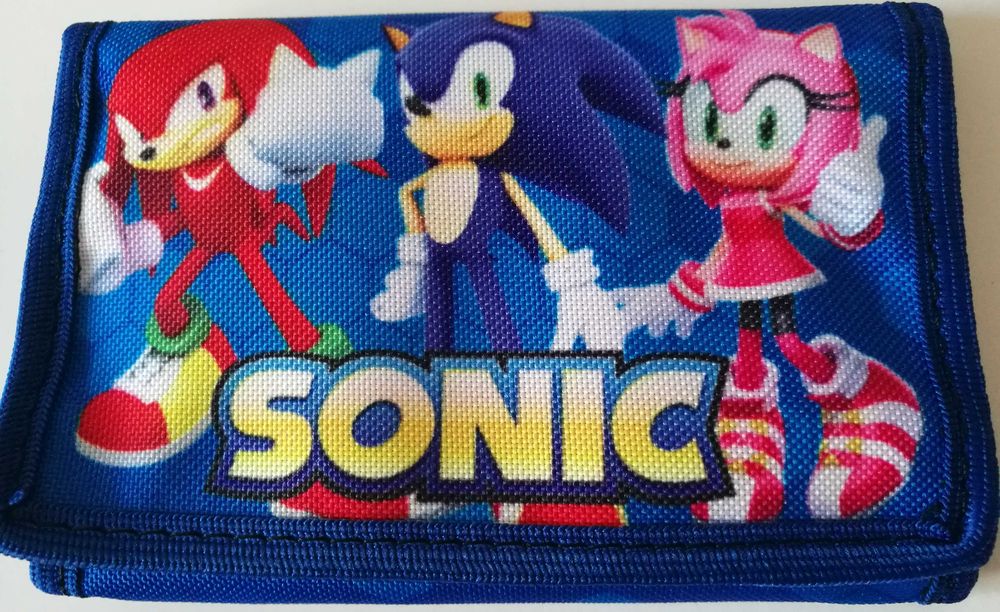 Saszetka Nerka SONIC HEDGEHOG + Portfel  wzór 2  NOWE komplety