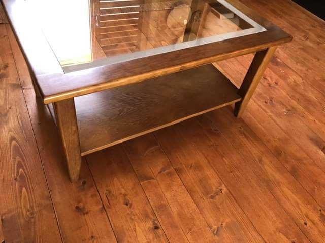 Mesa de café de sala em vidro biselado, medidas nas fotos