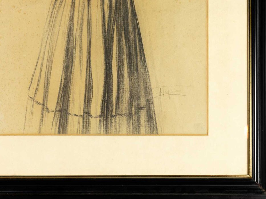 Pintura carvão mãe filho Modernismo | Joaquim Lopes