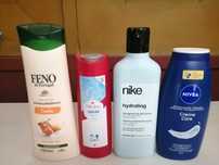 Gel de banho Feno + Old Spice + Nike + Nívea