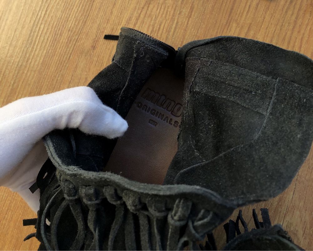 Buty MTNG ankle boots skórzane skóra naturalna zamsz zamszowe 39