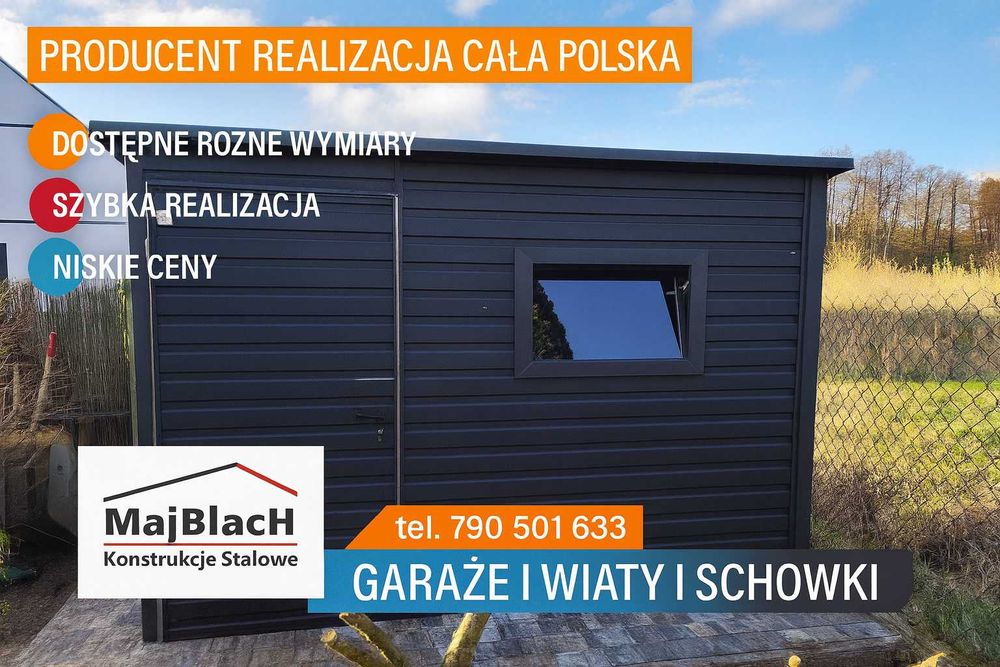 Schowek Ogrodowy  - Schowek na Narzędzia - Garaż Blaszany – Maj-Blach