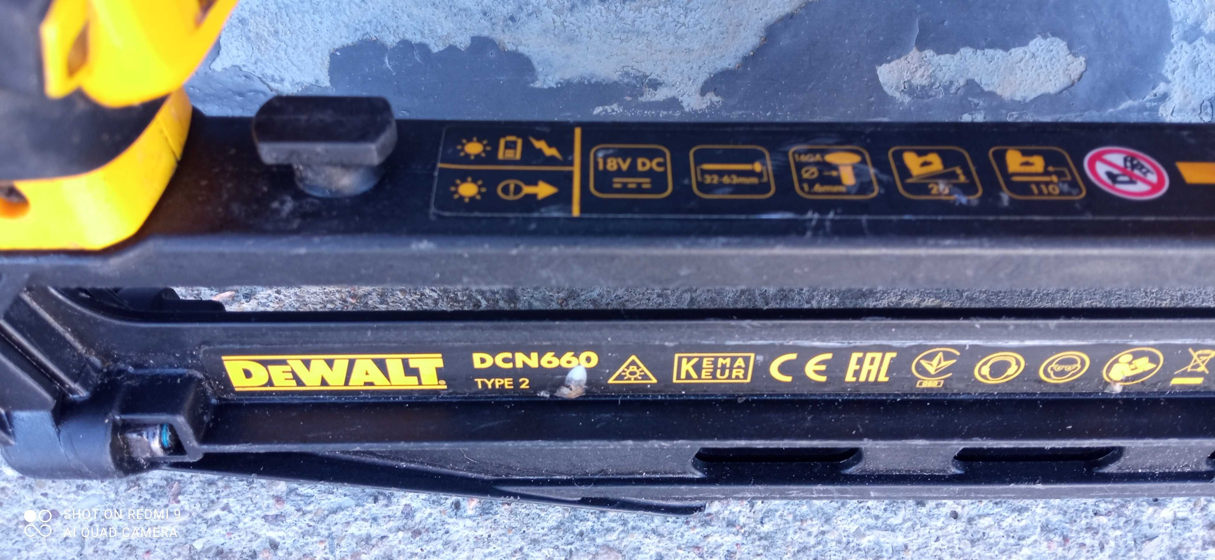 Gwoździarka Akumulatorowa  DEWALT 18V DCN660  32-63mm