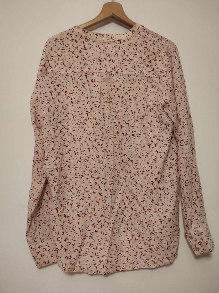 Bawełniana Koszula Co'Couture L 40 Pudrowy Róż z Motywem