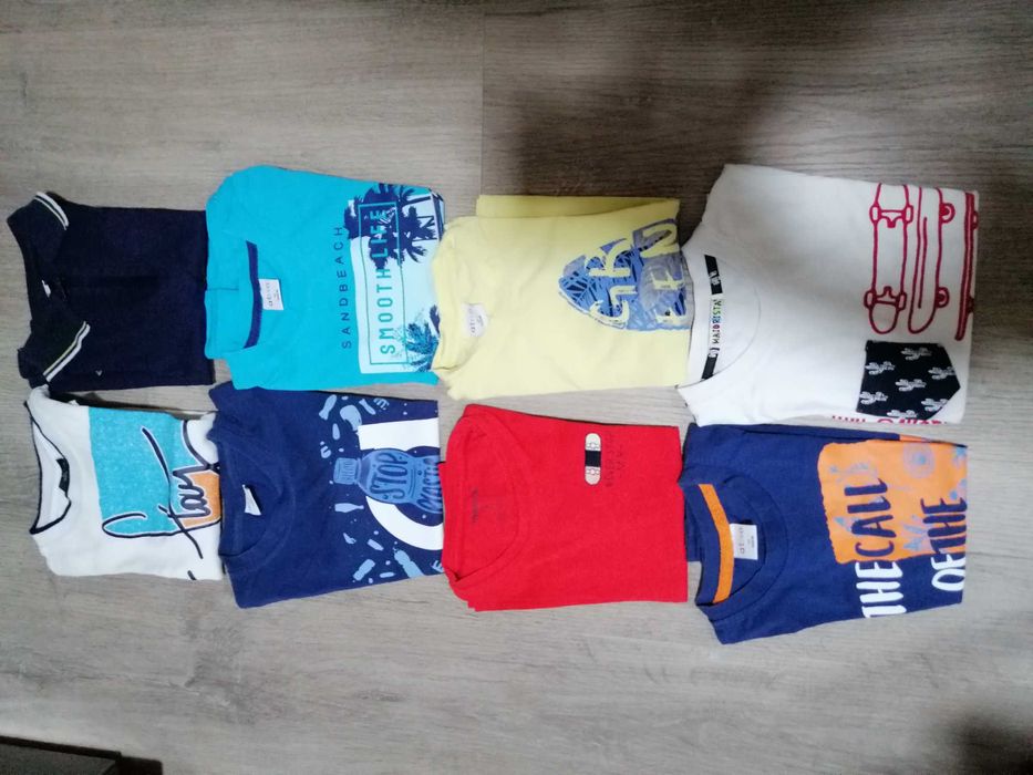 Lote 8 t-shirts, Mayoral, tamanho 4 anos