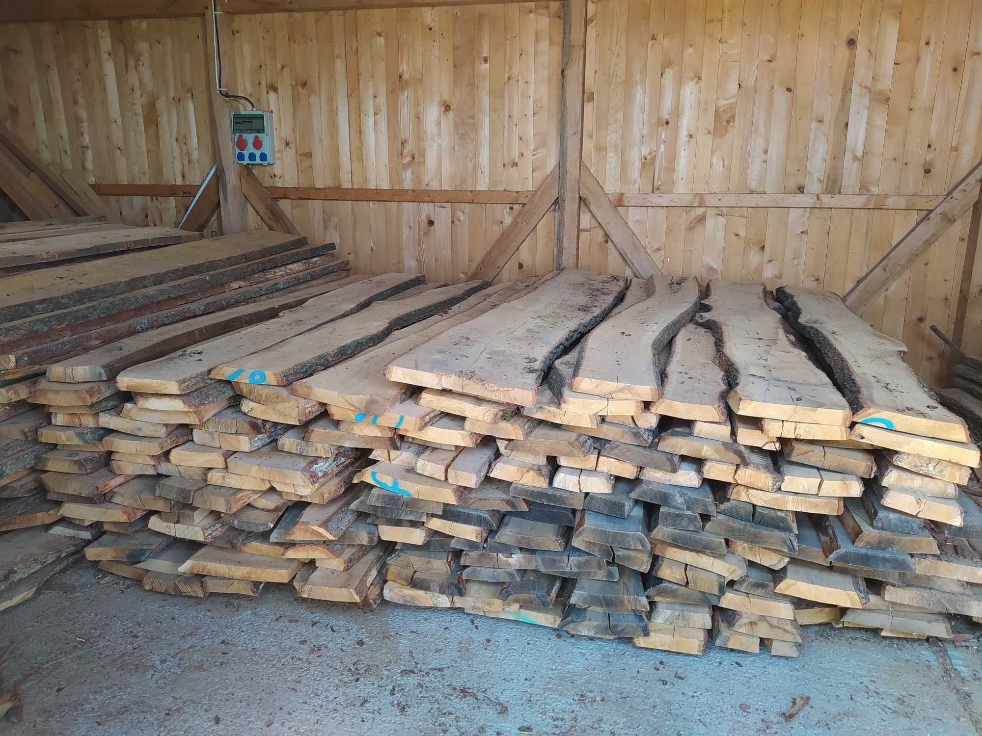 Tarcica drewno dębowe suche 6-8% 2,5m 50mm, dąb deski po suszarni