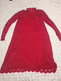 Sukienka MOODO koronkowa koronka czerwona XL 42