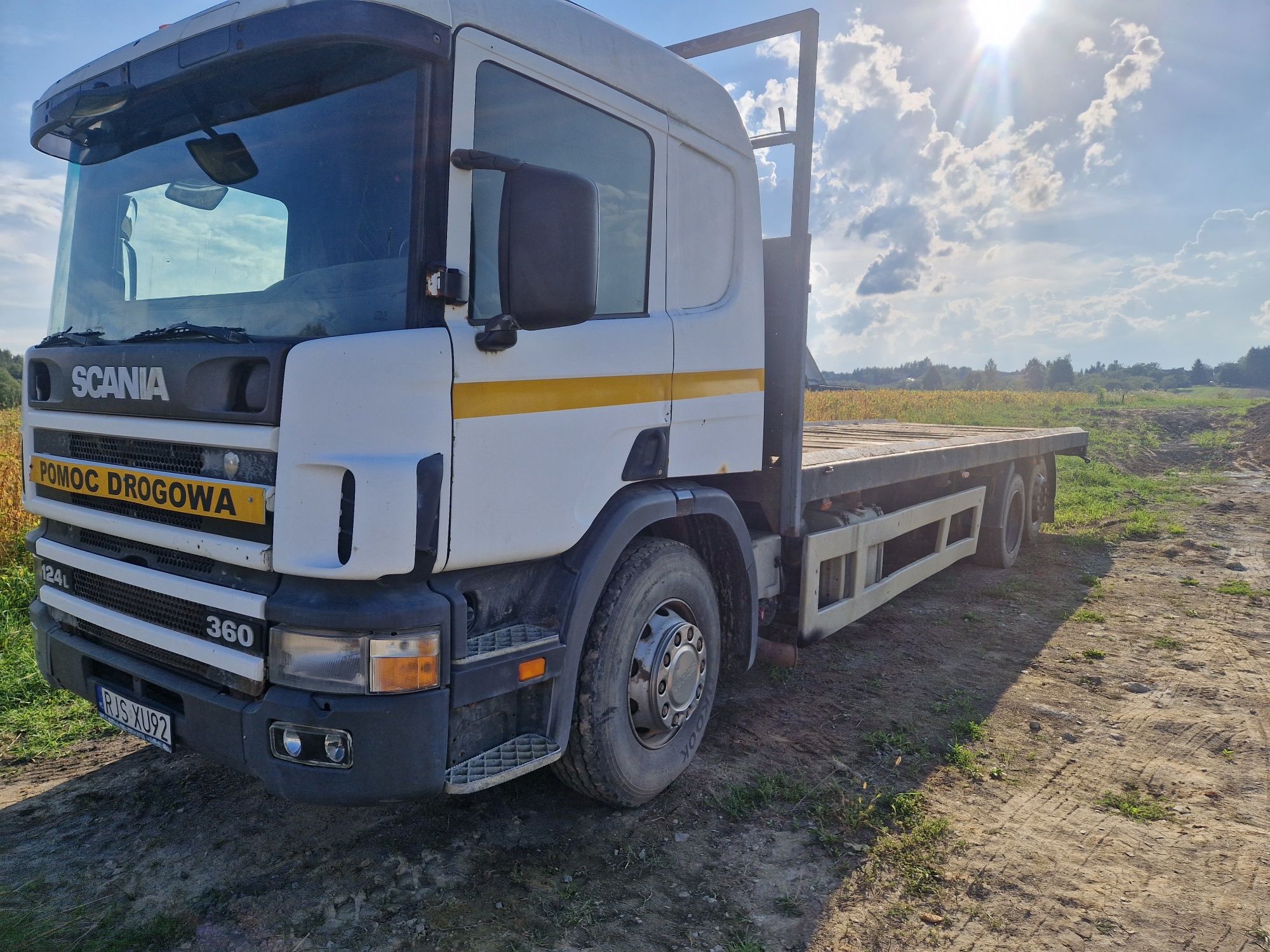Scania 124L 3osie Laweta Pomoc drogowa export