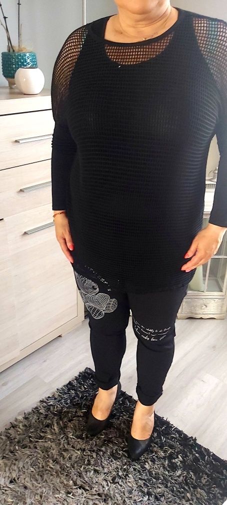 Bluzka siatka oversize