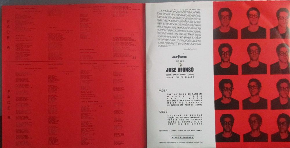 José Afonso	- - - - -		Traz Outro Amigo Também	- - - - -	LP