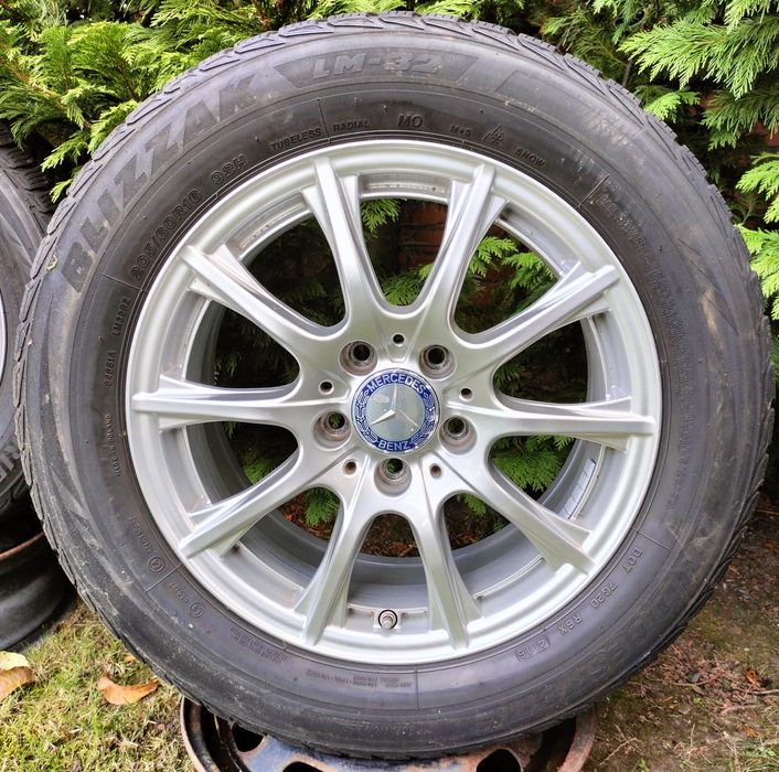 Felgi Opony Zima Mercedes C E klasa 6,5Jx16 ET38 Oryginał 205/60R16