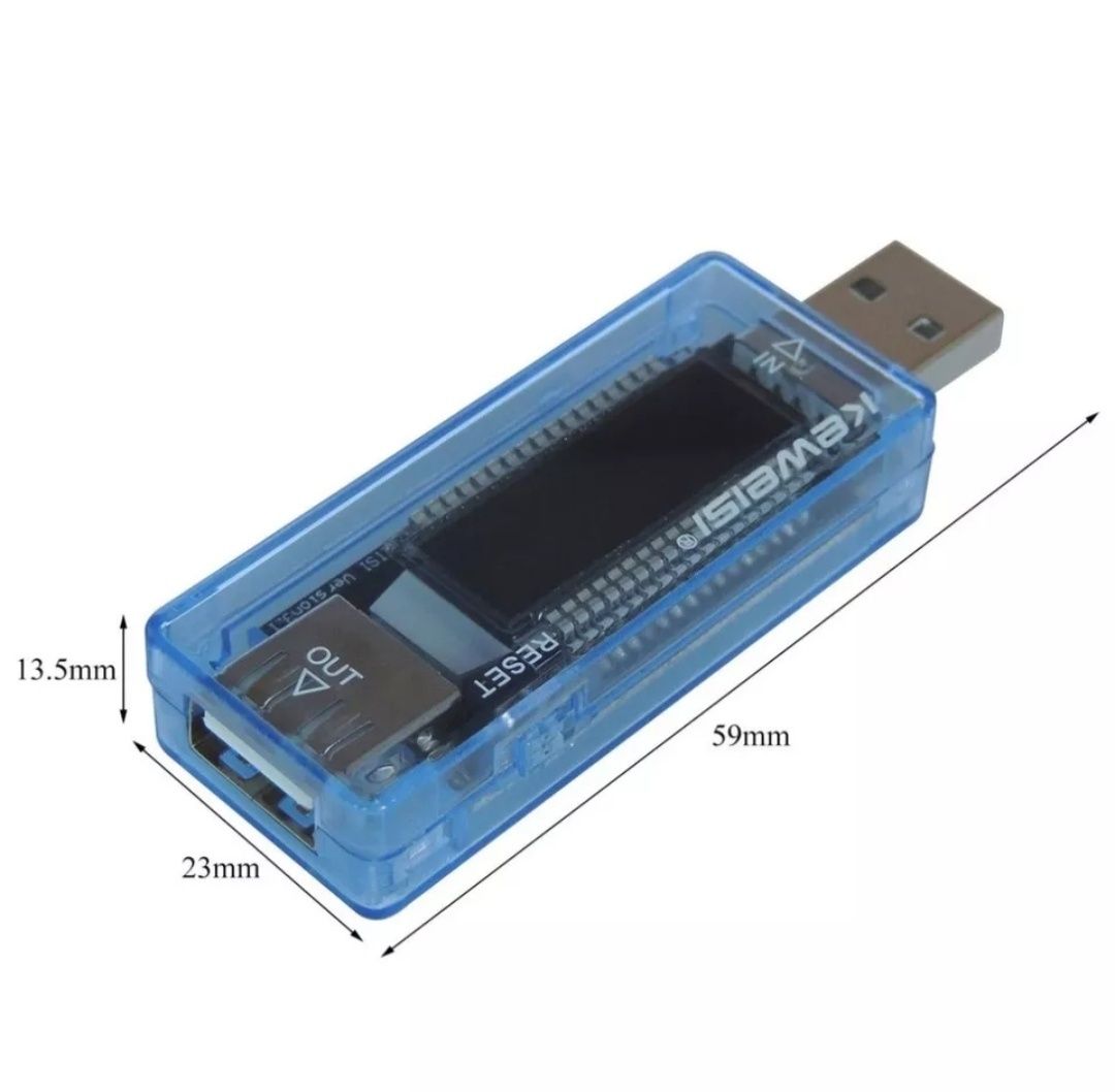 USB Тестер Keweisi KWS-V20 - вольтметр, амперметр, измеритель ёмкости