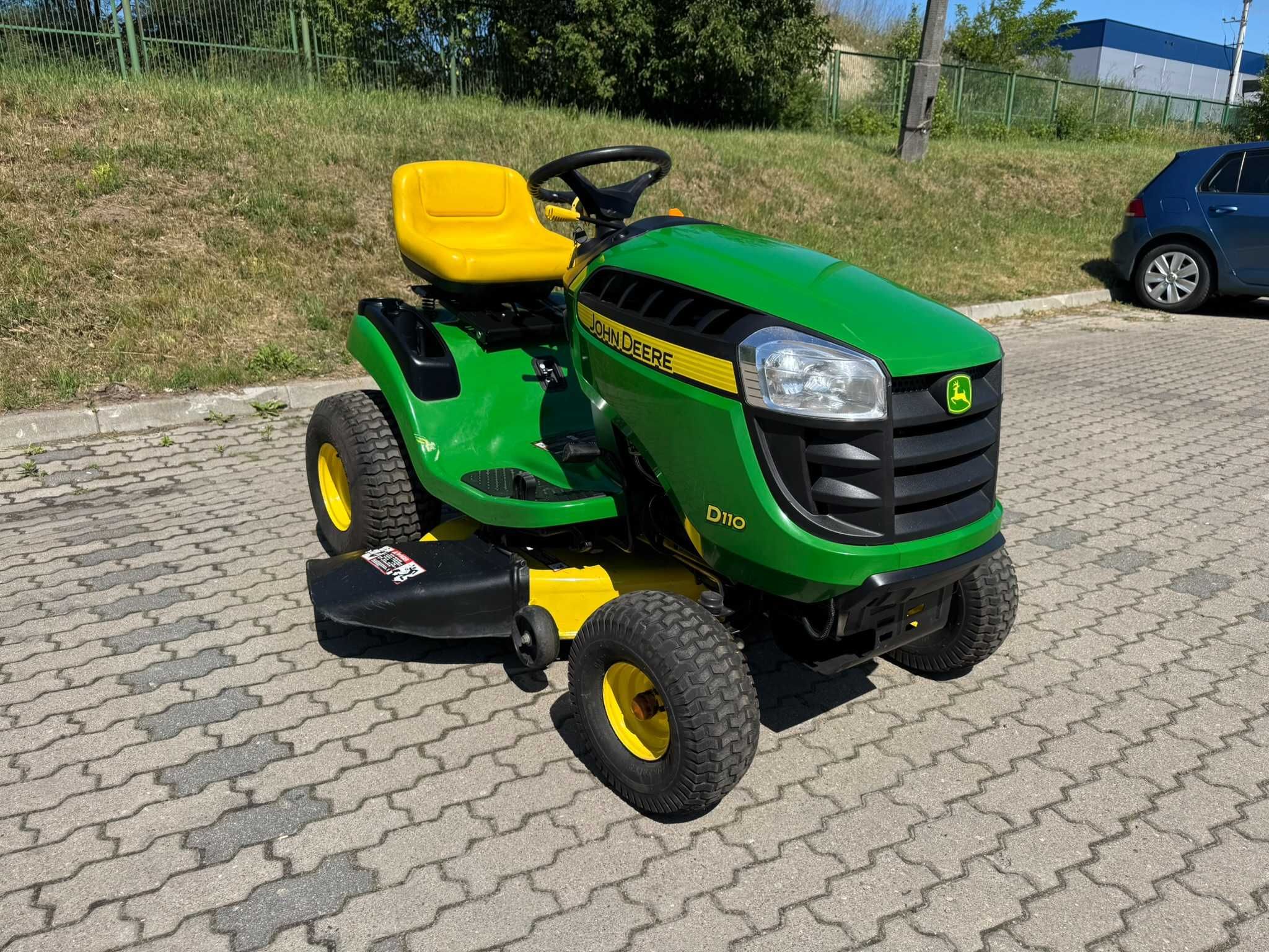 Traktorek kosiarka John Deere D110 19KM B&S PŁUG + Przyczepka z USA