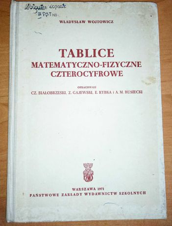 Tablice matematyczno-fizyczne czterocyfrowe