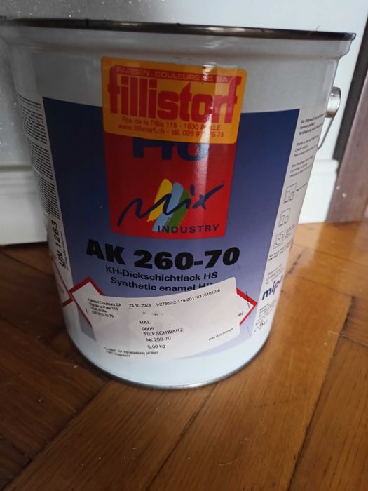 Mipa AK 260-70 HS lakier alkidowy połysk jedwabisty czarny RDZA