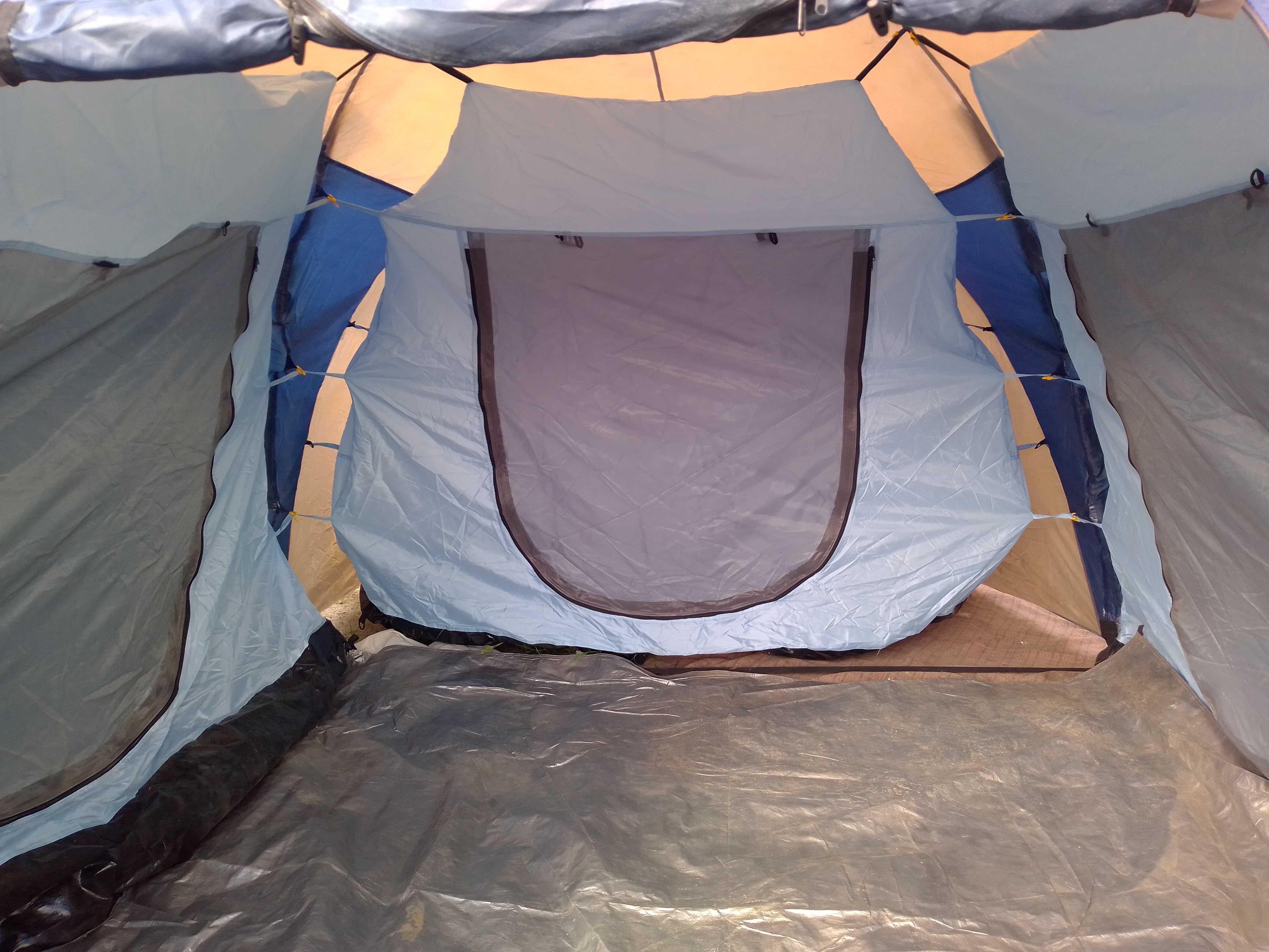 Палатка для кемпинга 6...9-ти местная, 3-х комнатная с тамбуром Voyage