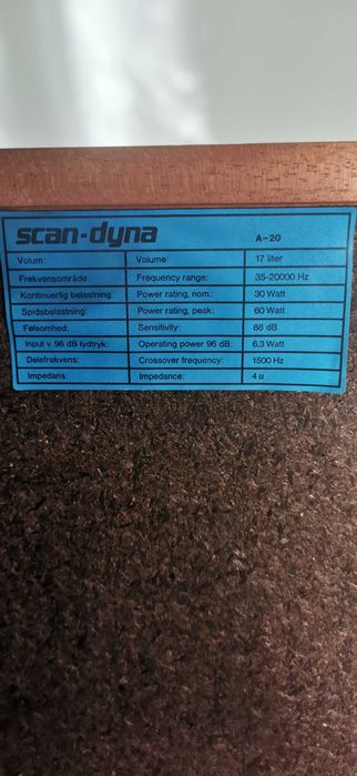 Kolumny głośnikowe SCAN DYNA A - 20