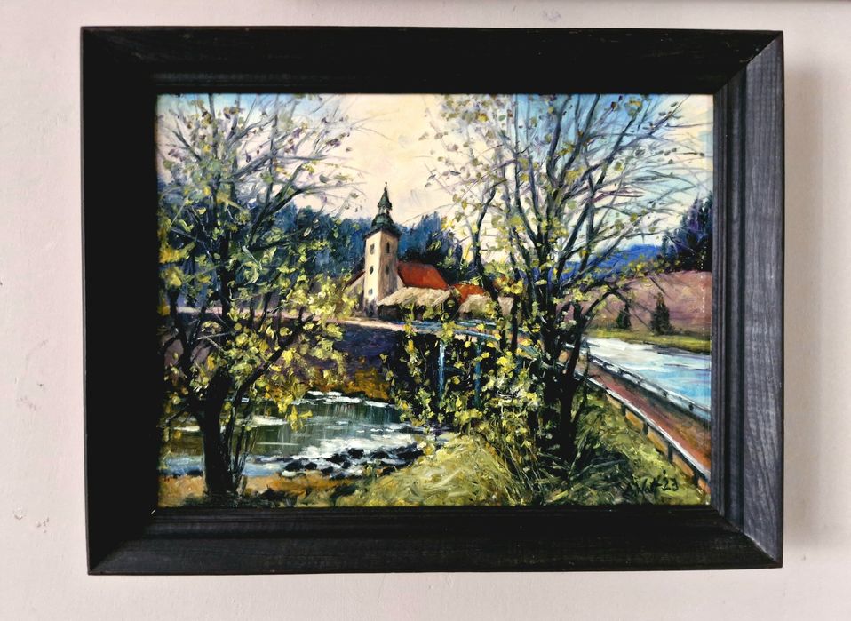 Obraz olejny Gdzieś na Dolnym Śląsku