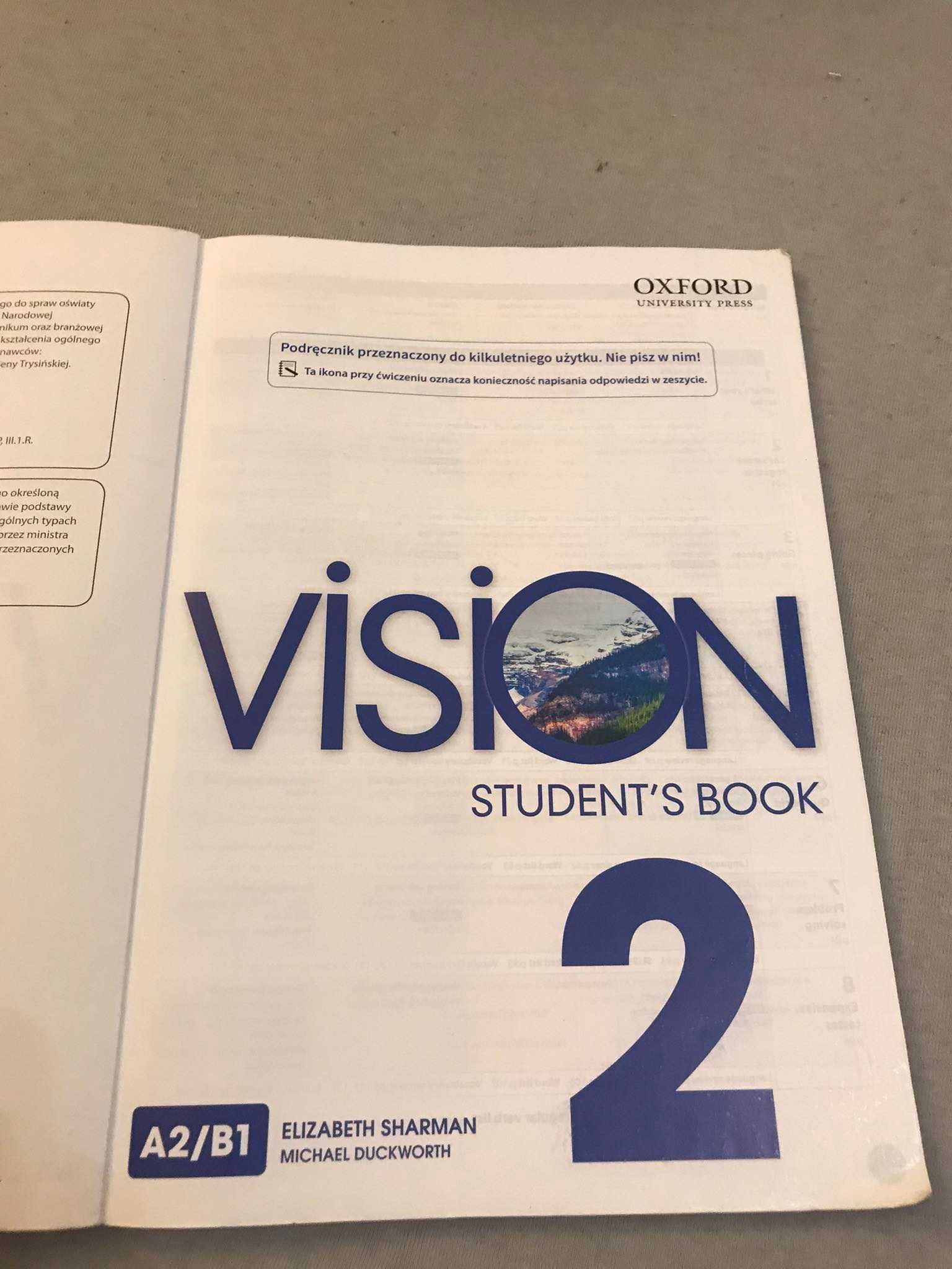 Podręcznik do angielskiego "Vision 2" A2/B1, oxford