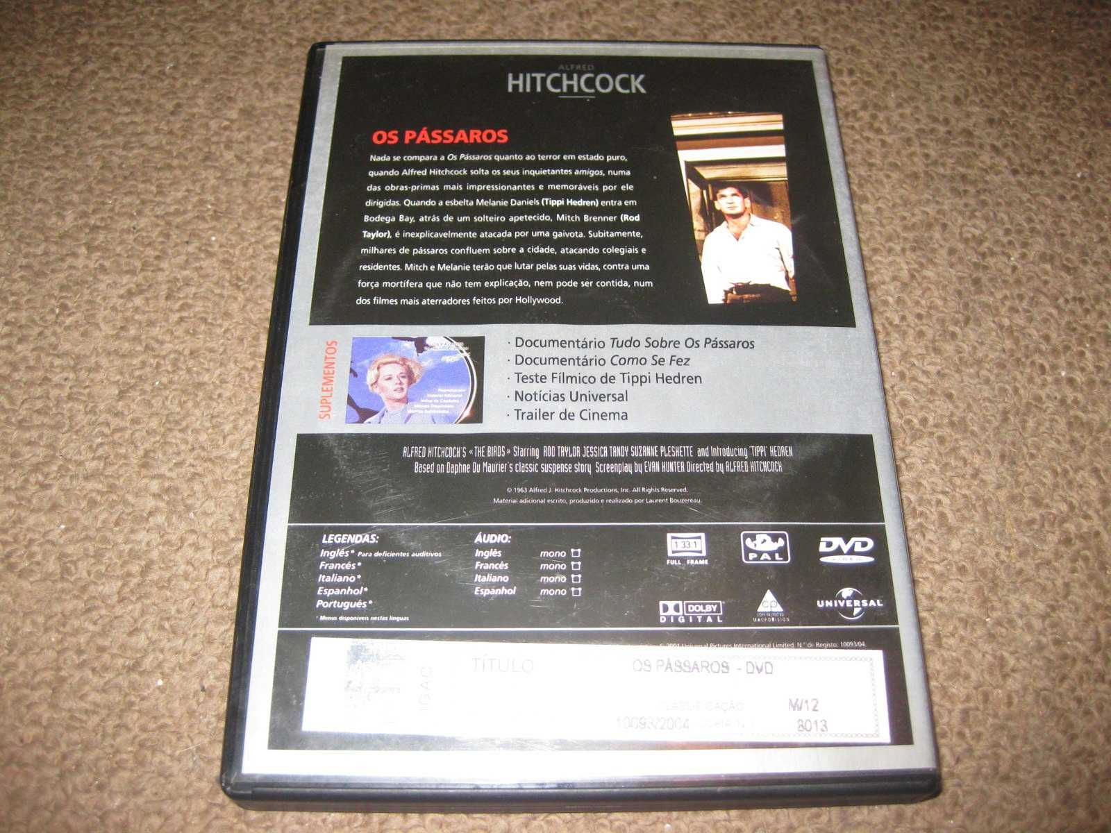 DVD "Os Pássaros" de Alfred Hitchcock