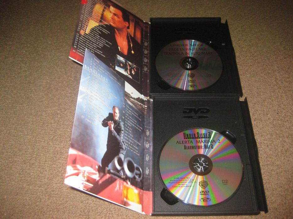 DVDs "A Força em Alerta 1 e 2" com Steven Seagal/Raros!