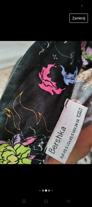 Koszula oversize smoki Bershka S