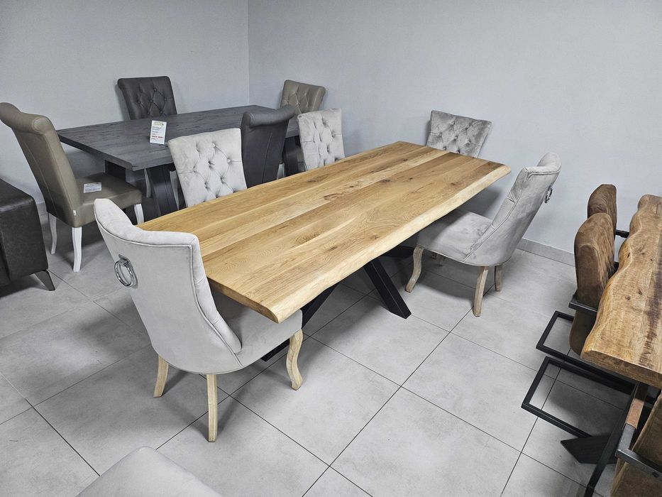 Stół duży dębowy na pająku