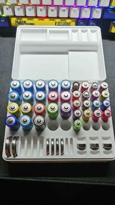 Battery Organizer Box – Battery Storage for aa, aaa, CR2032