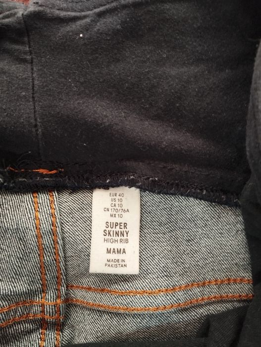 Spodnie ciążowe H&M granat plus leginsy