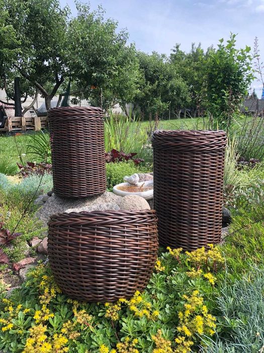 Кашпо, підвісні кашпо, плетена корзина, дровниця