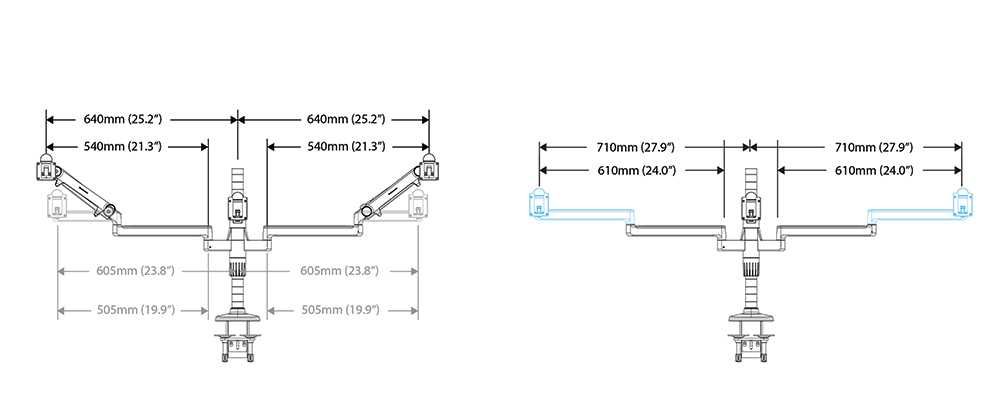 Uchwyt do monitorów Humanscale MF22B11C12