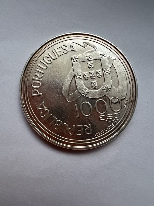 Moeda de 1000 escudos do Tratado de Tordesilhas