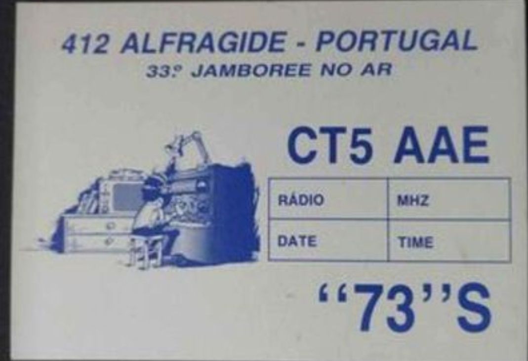 Cartão postal 33° Jamboree no Ar, do agrupamento 412 de 1993 JOTA