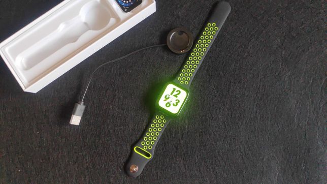 Relogio Iwo 66 smartwatch clone igual apple watch 6 44mm novo