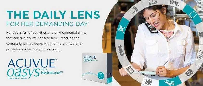 Контактные линзы "ACUVUE OASYS 1-Day" с технологией HydraLuxe