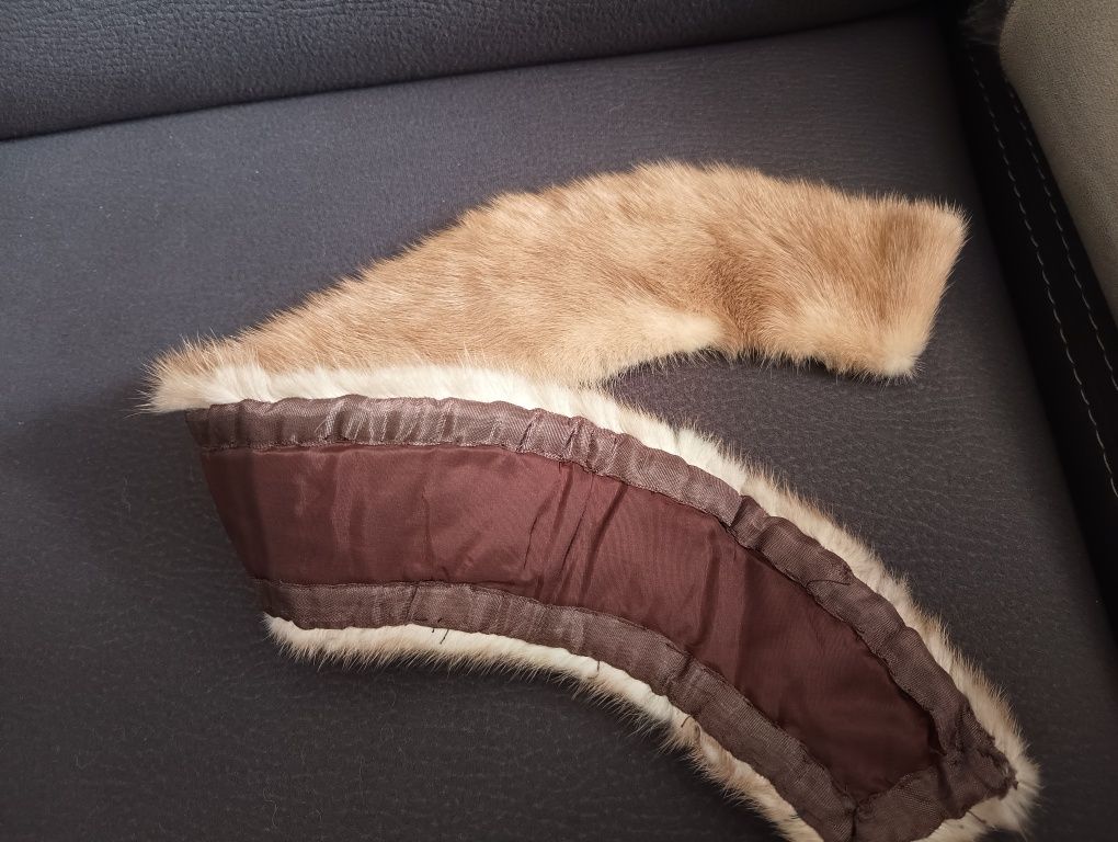 Kołnierz futrzany, naturalny dług. 75 cm
