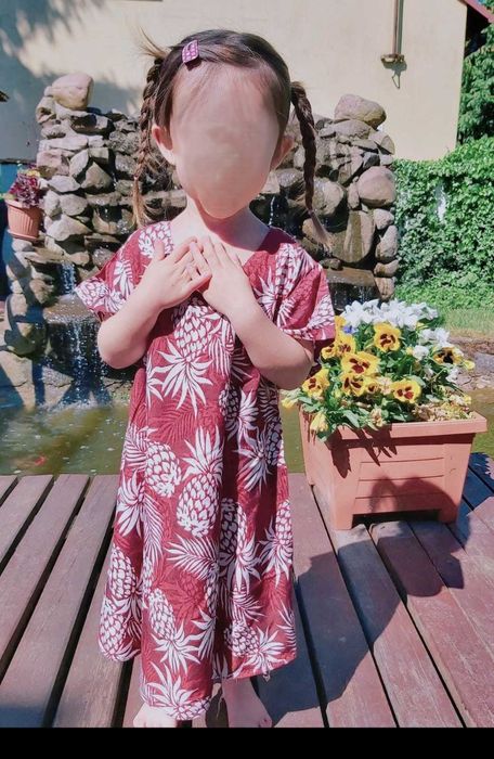 Sukienka dziewczęca indonezyjski batik 110 cm (5 lat)