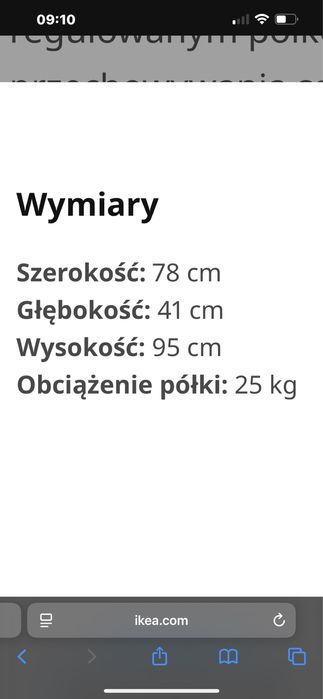 Witryna ikea szer.78 cm
