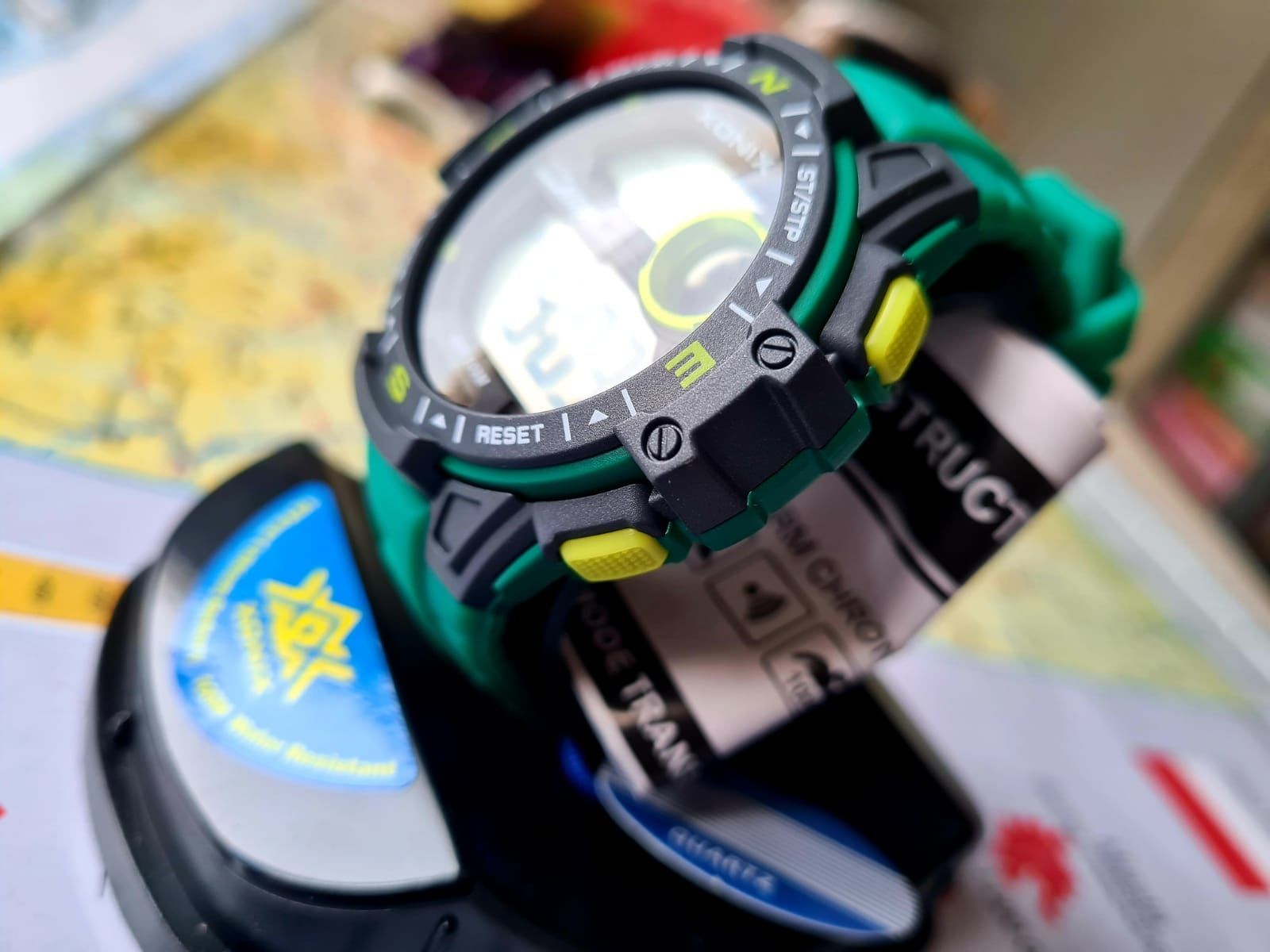 Xonix Męski zegarek zielony pasek nowy modny