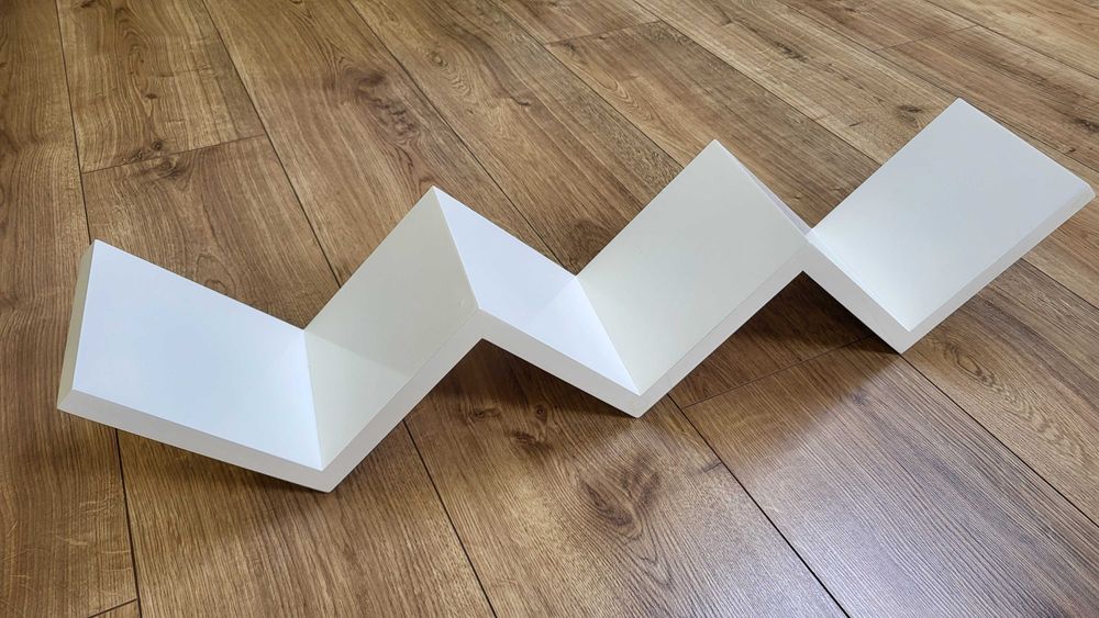 Półki ścienne na książki zygzak 2 sztuki