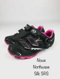 Nowe czarne damskie buty rowerowe Northwave Silk SRS kolarskie r.38