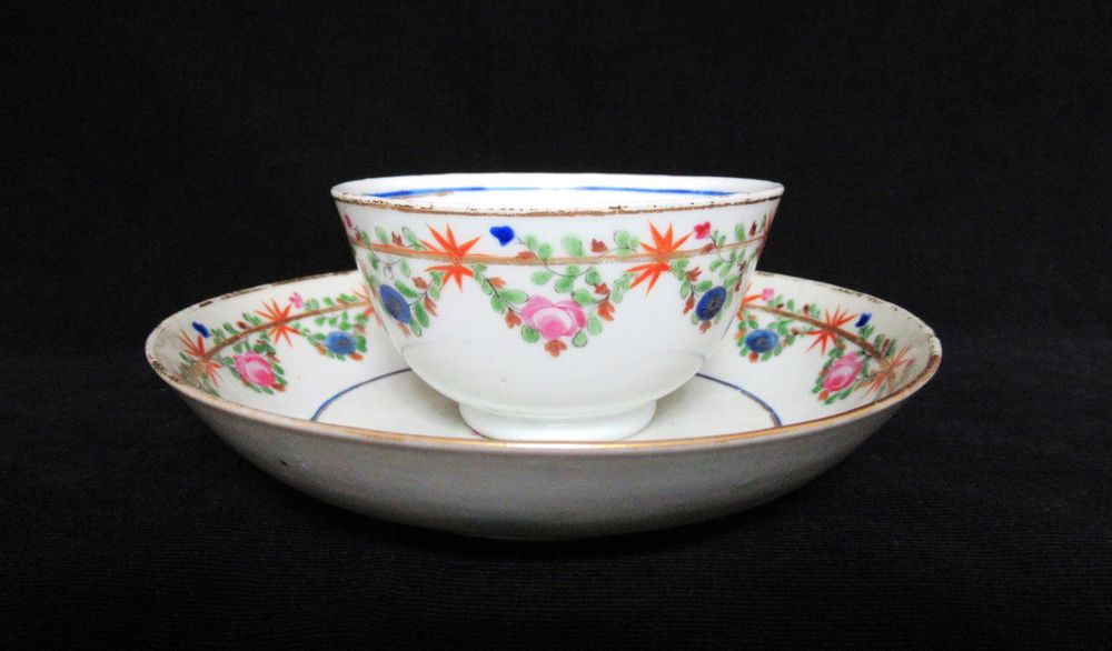 Taça e Pires Porc. China, Cia. Índias Séc. XVIII (Ref. 3)