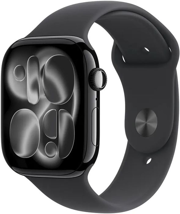 Apple Watch Series 11 GPS, 46mm Jet Black Aluminum Case with Black