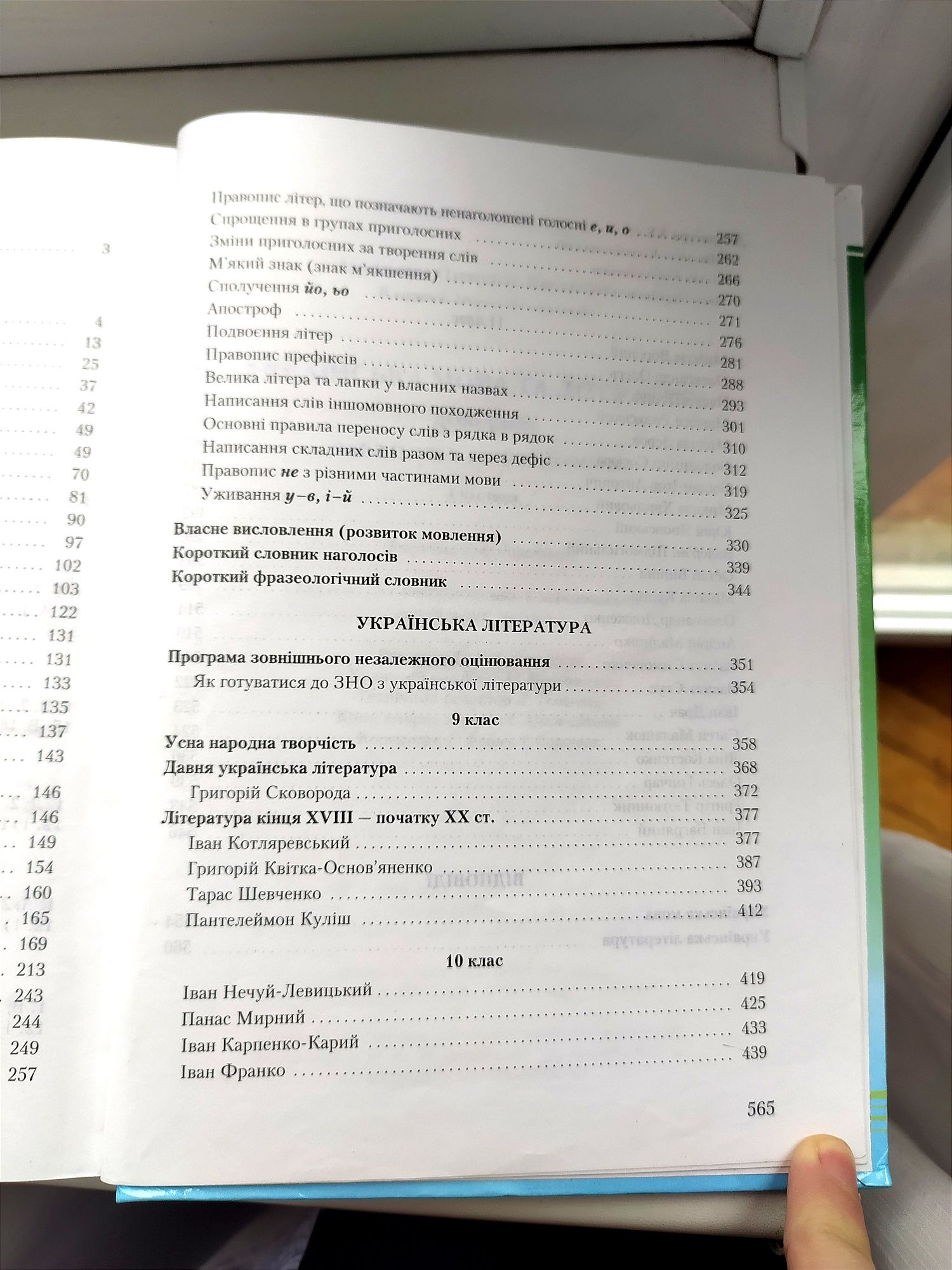 Посібник для підготовки до ЗНО з української мови та літератури