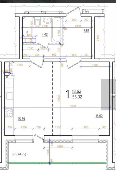 1-кімнатна квартира. Голосіївський.